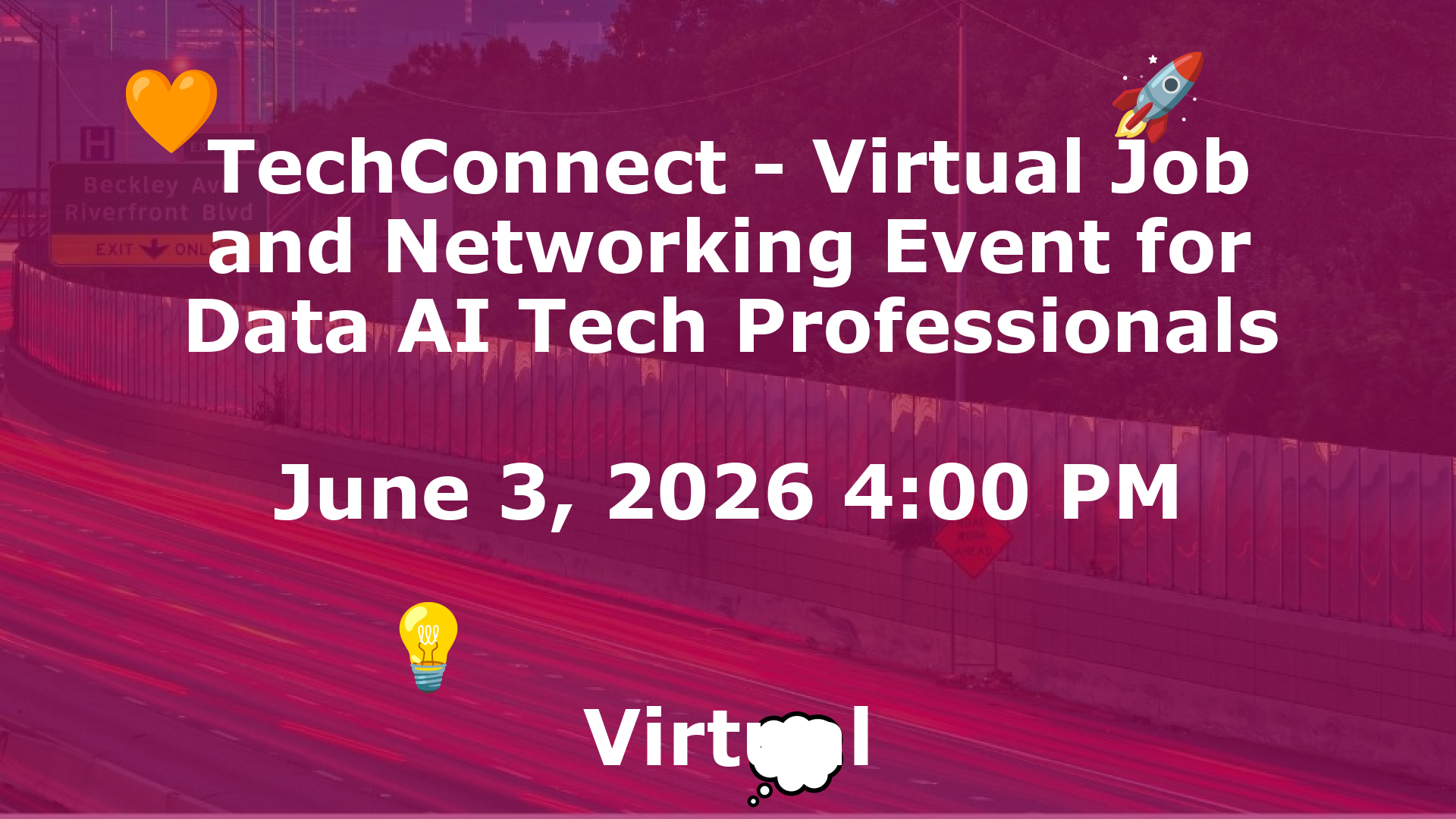 TechConnect - Virtual Job and Networking Event for Data AI Tech Professionals event image